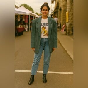 Vintage Arnold Palmer Plaid Cashmere Wool Blend Blazer |‎ Size 46